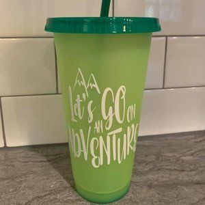 Color changing tumbler, GLOW IN THE DARK WRITING